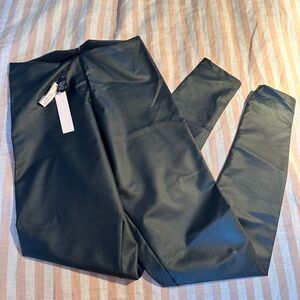 Black Faux Leather Leggings